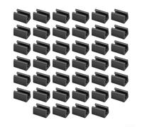 Protezioni per gambe di sedie in plastica nera da 14 mm, design a forma di U, per binari di mobili e pavimenti, movimento sicuro in casa, ufficio o sala da pranzo (40 pezzi)