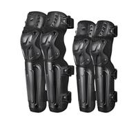 Protezioni per gomiti e ginocchiere per motociclisti adulti set di protezioni regolabili protezioni rigide anticaduta per pattini protezioni per tibie pattini ciclismo dirt bike,Black Set-One Size