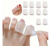 Protezioni per le dita dei piedi trasparenti, adatte per le donne che indossano tacchi alti e per le persone con piedi soggetti a lesioni, confezione di cappucci in silicone per proteggere le dita dei
