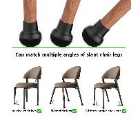 Protezioni per le gambe della sedia su parquet con dischetti in feltro per proteggere le gambe e i piedi dei mobili in legno, coperchi in silicone per le gambe dei mobili, colore nero Taglia piccola,D