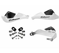 POLISPORT 8305100026 - Paramani EVOLUTION INTEGRAL 2 punti di fissaggio MX-Style in plastica con kit di montaggio incluso compatibile con tutti i modelli MX/enduro en color bianco