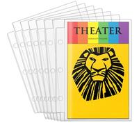 Protezioni per pagine per Broadway Play Program e programmi teatrali, 50 pellicole protettive per fogli da gioco da metà anni '80 a moderne, maniche per raccoglitori per banconote