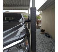 Protezioni per pali da garage nere, personalizzabili, autoadesive, per campi da basket, scantinati e palestre. Imbottitura avvolgente in schiuma per pali quadrati, adatta per interni ed esterni (