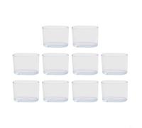 Protezioni per pavimenti per gambe delle sedie, confezione da 10 pezzi, ovali in gomma, PVC e gomma per una protezione del pavimento di lunga durata (trasparente, 15 x 30 mm)