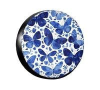 Protezioni per pneumatici personalizzate con stampa di farfalle blu, per tutte le stagioni, adatte per ruote da 14 a 17 pollici