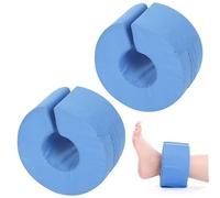 Protezioni per tallone da 2 pezzi per piaghe da decubito, protezione per caviglia in schiuma ad alta densità Sollevatore per caviglia leggero e confortevole per pazienti anziani costretti a letto