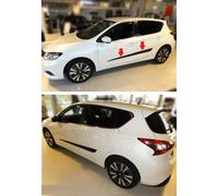 Protezioni porte strisce portiere 3D plastica nera per Nissan Pulsar 2014-2018