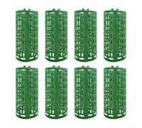 Protezioni regolabili per la corteccia degli alberi, confezione da 8 collari per piante in plastica con prese d'aria per proteggere i giovani alberi dalle attrezzature del prato, 30 x 20 cm (verde