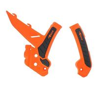protezioni telaio in plastica Ktm Sx 2023 - 2027 Ktm Exc 2024 - 2027 aranci/nero