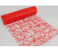 Protinam, Runner da tavola “Sizoflor”, larghezza 30 cm, adatto per decorare la tavola durante le grigliate, in estate, per Pasqua, Natale o matrimoni, Plastica, feuerrot 3320, 20m