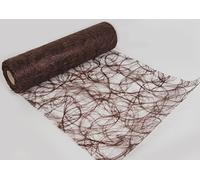 Protinam, Runner da tavola “Sizoflor”, larghezza 30 cm, adatto per decorare la tavola durante le grigliate, in estate, per Pasqua, Natale o matrimoni, Plastica, braun 2700, 20m