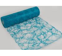 Protinam Sizoweb Runner Da Tavolo, Rotolo Da 25 Metri, Decorazione Per Diverse Occasioni Come Pasqua, Natale, Matrimonio O Battesimo (Dimensioni: 30 cm x 25 M, Extra Resistente), Colore: Turchese