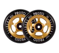 Proto Spoked Sliders Ruote Monopattino Pacco da 2 (110mm - Black On Gold)