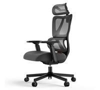 ProtoArc EC100 Sedia da Ufficio Ergonomica - Sedia da Scrivania con Cuscino a Molla da 10 cm, Supporto Lombare, Braccioli e Poggiatesta Regolabili, Sedia Girevole in Rete per Casa e Ufficio, Nera