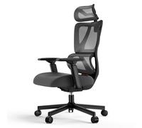 ProtoArc EC100 Sedia da Ufficio Ergonomica - Sedia da Scrivania con Cuscino a Molla da 10 cm, Supporto Lombare, Braccioli e Poggiatesta Regolabili, Sedia Girevole in Rete per Casa e Ufficio, Nera