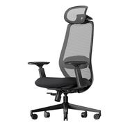 ProtoArc EC200 Sedia da ufficio ergonomica per la casa, sedia da scrivania girevole, poggiatesta 3D regolabile e supporto lombare, seduta scorrevole per un comfort di oltre 8 ore, Nero