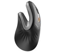 ProtoArc EM11 NL, mouse ergonomico senza fili verticale, mouse Ergo con multi-dispositivo, mouse ricaricabile USB-C per Windows, Mac OS, PC/notebook/laptop, grigio