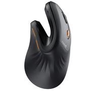 ProtoArc EM11 NL Mouse Ergonomico Verticale Senza Fili Ottico, Ricaricabile | 3 Porte Dispositivi (2*Bluetooth &USB), 3 DPI Regolabili per Computer, iPad, Mac, Windows - Nero
