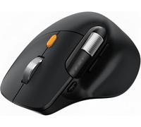 ProtoArc Mouse Ergonomico con Scorrimento Veloce, EM25 Mouse Wireless Bluetooth(2.4G+BT+BT), Scorrimento Laterale, Pulsante Personalizzabile, Ricaricabile, 8K DPI, per Windows/Mac/Android - Nero