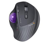 ProtoArc Mouse Trackball Senza Fili, EM01 NL 2.4 G USB e Bluetooth Mouse Ergonomico, Controllo Pollice,Angolo Regolabile,5 DPI Regolabile,Ricaricabile per PC,Mac/Pad/Windows - Purple Ball