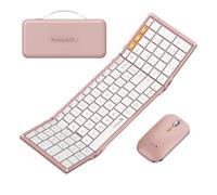 ProtoArc Tastiera e mouse pieghevole, XKM01 True Full-Size tastiera wireless pieghevole mouse Combo per viaggi d'affari, una suite portatile da ufficio on-the-go, compatibile con laptop, iPad e tablet