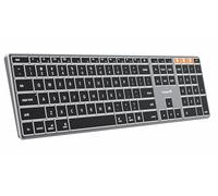 ProtoArc Tastiera wireless retroilluminata per Mac, K110-A Tastiera Bluetooth Full Size in alluminio, multi-dispositivo, basso profilo, digitazione fluida silenziosa, ricaricabile, per MacBook Pro/Air