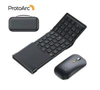 ProtoArc XKM01 Set tastiera e mouse pieghevole Tastiere wireless Bluetooth portatili Mouse per iPad iPhone Mac Android Windows iOS