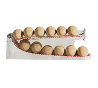 Protoence Contenitore Per Uova Da Frigorifero | Rack Automatico A Rotazione Con Doppio Livello,Portauova Per Il Frigorifero | per il Tavolo la Dispensa il Contatore Bollito