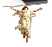 Protoence Decorazione A Forma Di Gesù - Decorazione Natalizia In Acrilico 2D | Ornamenti Cristiani Di Gesù - Per Specchietto Retrovisore Auto Casa Parete Finestra Camera Da Soggiorno