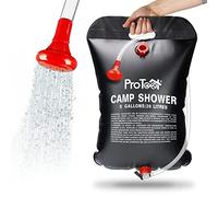 ProTool Doccia Solare Camping, 20L Riscaldamento da Sole Borsa da Campeggio, Doccia Portatile con Tubo Rimovibile e Soffione per Campeggio, Escursionismo Trekking attività all'aperto