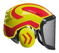 PROTOS Casco integrale FOREST neongelb - rot