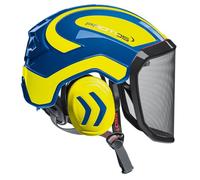 Protos Integral Arborist - Casco Forestale per Arboricoltore (Blu/Giallo Neon)