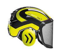 Protos Integral Forest - Casco Forestale (Nero/Giallo Neon)