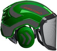 Protos Integral Forest - Casco forestale (verde/grigio), F39 - visiera