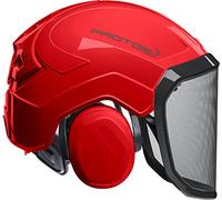 Protos integrale foresta, casco forestale (rosso), F39 - visiera