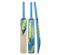 Protos Pro - Mazza da cricket in salice del Kashmir dipinta, manico corto, 84-86 cm, da uomo