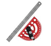 Protractor Angle Finder - 0-180 Degree Adjustable Multi-functional Gauge