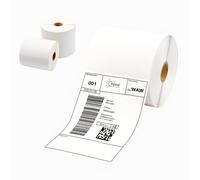 Protrade 2 rotoli di etichette termiche 100 x 150 mm, 500 etichette per rotolo, perforate, angoli arrotondati, senza BPA, forte aderenza, compatibile con Zebra, Godex, TSC, Brother