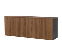 ProTuning BESTÅ Combinazione mobile a parete, nero-marrone/effetto noce Lappviken, 180x42x65 cm