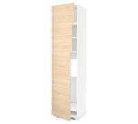 ProTuning METOD Cabina alta per frigorifero con porte 3, bianco/Askersund effetto cenere chiaro, 60x60x240 cm