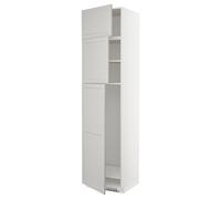 ProTuning METOD Cabina alta per frigorifero con porte 3, bianco/Lerhyttan grigio chiaro, 60x60x240 cm