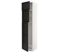 ProTuning METOD Cabina alta per frigorifero con porte 3, bianco/Lerhyttan tinto nero, 60x60x240 cm