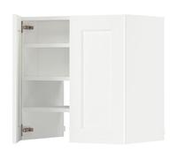 ProTuning METOD Cappa da parete cb f extr w shlf/porta, bianco Enköping/effetto legno bianco, 60x60 cm