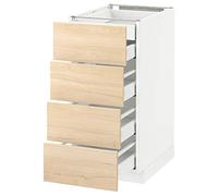 ProTuning METOD/MAXIMERA Base cb 4 frnts/2 basso/3 md drwrs, bianco/Askersund effetto cenere chiaro, 40x60 cm