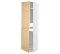 ProTuning METOD Mobile alto per frigorifero/congelatore, bianco/rovere Forsbacka, 60x60x220 cm