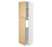 ProTuning METOD Mobile alto per frigorifero w 2 ante, bianco/rovere Forsbacka, 60x60x220 cm