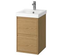 ProTuning ORRSJÖN/ÄNGSJÖN Lavatoio-stnd w cassetti/lavabo/rubinetto, effetto rovere, 42x49x69 cm