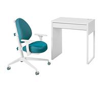 ProTuning Scrivania e sedia GUNRIK/MICKE, bianco/turchese