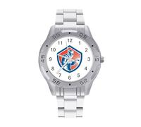 Proud American Welder - Orologio da polso da uomo, in acciaio inox, analogico, al quarzo, Stile:, regular
