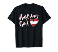 Proud Austrian Girl Austria Flag Austrian Girlfriend Wife Maglietta